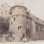 DR - Würzburg V Frankfurt Bahnpost-K1 5 Pfg AK Fechenheim Turnhalle 1913