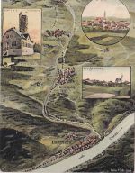 Bayern - Bahnlinie Obernzell Wegscheid farb. Felle-AK gelaufen Wegscheid 1910