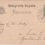 Bayern - Pfarrkirchen Passau C2 Bahnpost-K1 5 Pfg. Ganzsache Neuhaus a/I. 1894