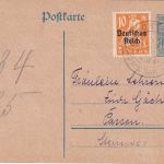 DR-Infla - Ortenburg Vilshofen Zug 59 Bahnpost-K2 Ganzsache Ortenburg 1921