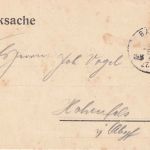DR - Dietfurt Neumarkt C2 apt. Bahnpost-K1 Vertreteravis n. Hohenfels 1927