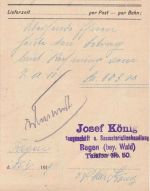 Bayern - Eisenstein Landshut Zug 2086 Bahnpost-Ra4 Karte Regen Ergoldsbach 1919