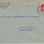 Bayern - Landshut München 2 Bahnpost-K1 Brief Moosburg - München 1914