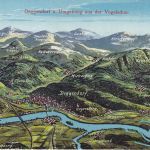 Bayern - Deggendorf Vogelschau (Eisenbahnlinien !) farb Felle-AK Schaufling 1926
