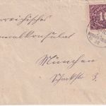 DR-Infla - Mainburg Freising Z38 Bahnpost-K1 Brief Mainburg - München 1923