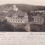 Bayern - Bayer. Eisenstein priv. Foto-Ansichtskarte (u.a. Bahnhof) gelaufen 1898