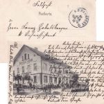 Bayern - Haidmühle Passau C2 Bahnpost-K1 AK Restauration Weber Waldkirchen 1915