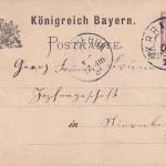 Bayern - Regensburg Augsburg II Bahnpost-K1 5 Pfg. Ganzsache Mühlhausen 1885