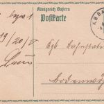 Bayern - Nittenau Bodenwöhr C1 Bahnpost-K1 5 Pfg. Ganzsache Mappach 1916