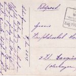 Bayern - Eger Wiesau Zug 1068 Bahnpost-Ra4 Feldpostkarte von Wiesau 1917