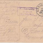 Bayern - Cham Lam C2 Bahnpost-K1 + PHSt Rimbach Karte Hohenbogen 1913