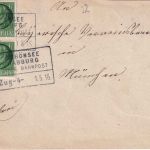 Bayern - Schönsee Nabburg Zug 4 Bahnpost-Ra4 Brief n. München 1916