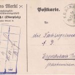 Bayern - Weiden Neukirchen C1 Bahnpost-K1 7 1/2 Pfg. Firmenkarte Schlicht 1919