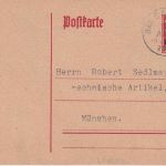 DR-Infla - Haag Thann Matzbach 1 Bahnpost-K1 40 Pfg. Ganzsache Haag München 1920