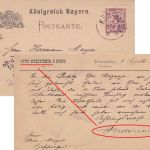 Bayern - Kufstein München III Bahnpost-K1 5 Pfg. Ganzsache Brannenburg 1884