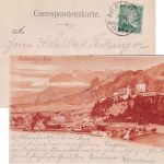 DR - Kufstein Rosenheim ZG 844 Bahnpost-K1 AK Kuftsein - Erfurt 1925