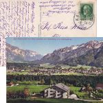 Bayern - Berchtesgaden Salzburg C2 Bahnpost-K1 AK Bad Reichenhall - München 1917