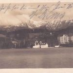 DR - Garmisch München Zug 1366 apt. Bahnpost-Ra4 AK Eibsee n. Oberursel 1925