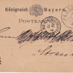 Bayern - München Frankfurt II Bahnpost-K1 5 Pfg. Ganzsache München 1879