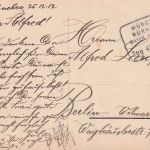 Bayern - München Nürnberg Zug 49 Bahnpost-Ra4 AK München - Berlin 1912