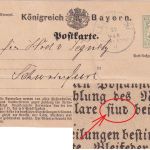 Bayern - München Nürnberg II Bahnpost-K1 2 Kr. Ganzsache n. Schweinfurt
