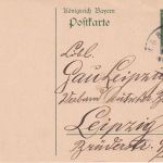 Bayern - München Regensburg 6 Bahnpost-K1 5 Pfg. Ganzsache Freising Leipzig 1911
