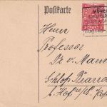 DR-Infla - München Saalfeld (Saale) Zug 169 Bahnpost-Ra4 Karte Augsburg Hof 1922