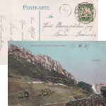 Bayern - Salzburg München 4 Bahnpost-K1 karte Aschau - Rosenheim 1907