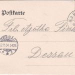DR - Ulm München 1 Bahnpost-K1 AK Ulm - Dessau 1904