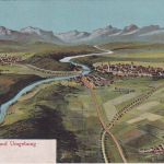 Bayern - Schongau u. Umgebung farb. Felle-AK (1909) gelaufen Schongau 1920