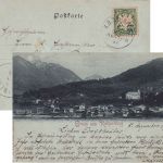 Bayern - Ruhpolding Traunstein 3 Bahnpost-K1 AK Ruhpolding - Heideck 1897