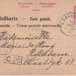 Bayern - Tittmoning Freilassing 3 Bahnpost-K1 10 Pfg. Ganzsache n. HOLLAND 1900