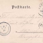 Bayern - Trostberg Traunstein C3 Bahnpost-K1 Karte n. München 1901