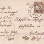Bayern - Waging Traunstein 2 Bahnpost-K1 Karte n. Surheim 1909
