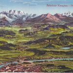 Bayern - Pfronten Kempten Eisenbahnlinie farb. Felle-AK gelaufen Wertach 1918