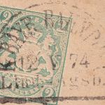 Bayern - Lindau Augsburg Bahnpost-HKS 2 Kr. Ganzsache Immenstadt - Kempten 1874