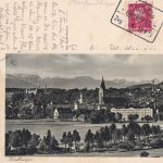 DR - Lindau Augsburg Zug 83 Bahnpost-Ra4 AK Kaufbeuren - Bad Wörishofen 1927