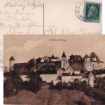 Bayern - Nördlingen Augsburg Bahnpost-K1 AK Harburg - Fischen 1912