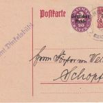 Bayern/DR - Nördlingen Dombühl Bahnpost-K1 10 Pfg. Ganzsache Dinkelsbühl 18.5.20