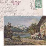 DR - Füssen I Kaufbeuren Bahnpost-K1 AK Hintersee n. München 1926