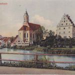 Bayern - Krumbach IV Günzburg Bahnpost-K1 AK Krumbach n. ÖSTERREICH 1909