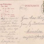 Bayern - Krumbach IV Günzburg Bahnpost-K1 AK Bahneröffnung 15.12.1910