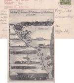 Bayern - Krumbach IV Günzburg Bahnpost-K1 AK Bahneröffnung 15.12.1910