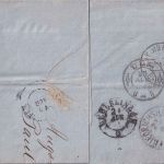 Bayern - 3 Kr. Wappen geschn. Brief oMR 32 L2 Bahnhof Augsburg 28. AUG 1868