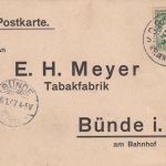 Bayern - Welden CI Augsburg Bahnpost-K1 Karte Heimhofen/Altenmünster 1907