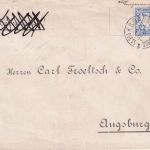 Bayern - Füssen II Biessenhofen Bahnpost-K1 20 Pfg. GA-Umschlag Lengenwang 1892