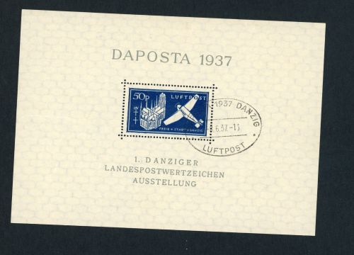 Danzig Block Nummer 2a gestempelt Sonderstempel