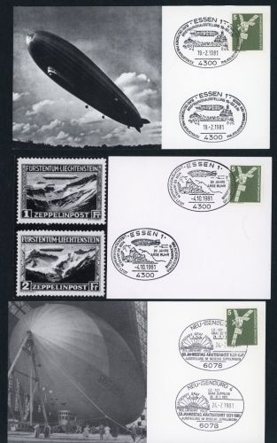 Bund 3 Sonder Motivkarten Luftschiff / Zeppelin