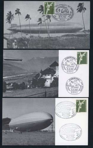 Bund 3 Sonder Motivkarten Luftschiff / Zeppelin