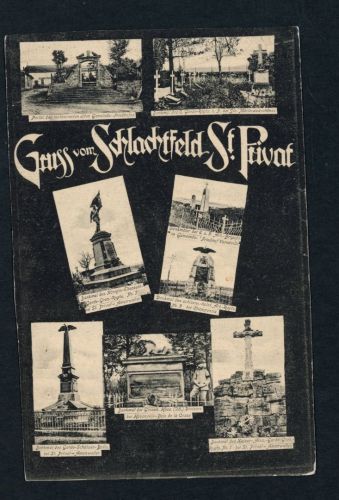 AK Gruss vom Schlachtfeld St. Privat , K.B. VI Infanterie Division gelaufen
